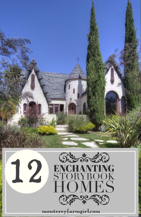 These Beautiful Vintage Storybook Homes from the 1920s will Inspire & Enchant You! Storybook Cottage Kitchen, Storybook Home Exterior, Storybook Cottage House Plans, Storybook Homes Plans, Story Book House, Storybook House Plan, Fairytale Houses, Vintage Storybook, Storybook House