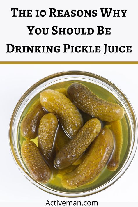 Pickle juice goes far beyond fermenting; it's going to change your life and even make you live longer | pickle juice benefits | pickle juice uses | pickle juice marinade | pickle juice cocktails #picklejuicebenefits #picklejuiceuses Pickle Juice Marinade, Benefits Of Pickle Juice, Pickle Juice Benefits, Drinking Pickle Juice, Pickle Juice Uses, Juice Cocktails, Juice Benefits, Muscle Cramps, Calcium Chloride