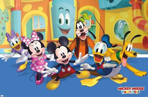 Trends International Disney Mickey Mouse Funhouse - Group Wall Poster Groups Poster, Disney Posters, Cartoon Fan, Mickey Y Minnie, Disney Favorites, Trends International, Mickey Mouse And Friends, Classic Disney, Wall Poster