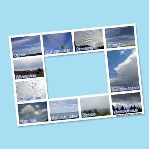 Cloud Finder Craft, Types Of Clouds Project, Cloud Lessons, Cloud Identification Printable, Cloud Formations Teaching, Cloud Activities, Free Cloud, Weather Activities, Teaching Aids