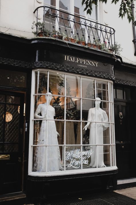 Halfpenny London gowns are fab - must see! #London #Travel Fashion Studio Interior, Halfpenny London, British Lifestyle, Clothing Store Design, Studio Makeup, Royal City, London Boutique, Building Illustration, Boutique Ideas