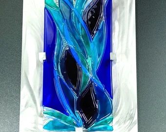 Etsy - Shop for handmade, vintage, custom, and unique gifts for everyone Fused Glass Ideas Tutorials, Glass Wall Art Panels, Glass Wall Panel, Glass Panel Wall, Fused Glass Panel, Wall Art Panels, Fused Glass Wall Art, Glass Window Art, Glass Floats