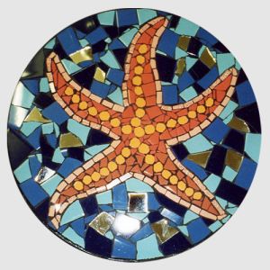 starfish Free Mosaic Patterns, Eggshell Mosaic, Easy Mosaic, Mosaic Rocks, Mosaic Stepping Stones, Mosaic Pots, Mosaic Flower Pots, Mosaic Animals, Mosaic Tile Art