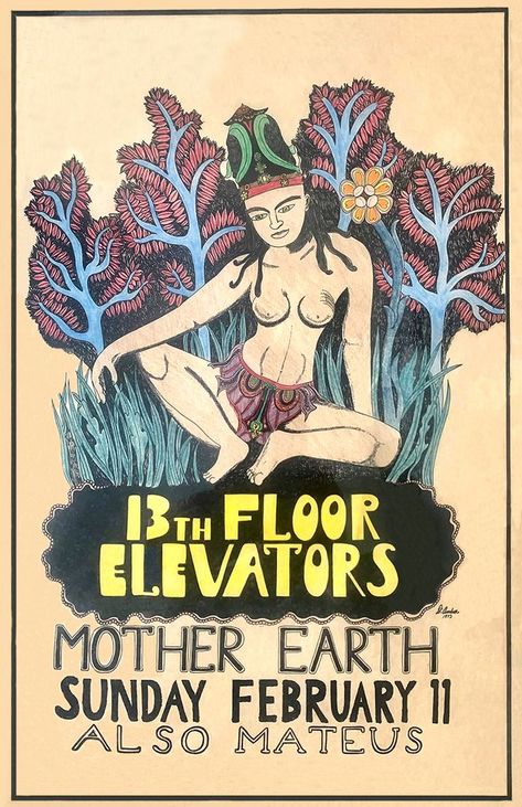 13th Floor Elevators, 13th Floor, Rock Posters, Rock Concert, Poster Artwork, Music Concert, Concert Posters, Classic Rock, Music Poster