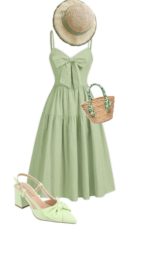 Green Picnic Dress, Green Picnic, Picnic Dress, Pretty Dresses, Cute Dresses, Harry Potter, Fashion Outfits, Sewing, Green