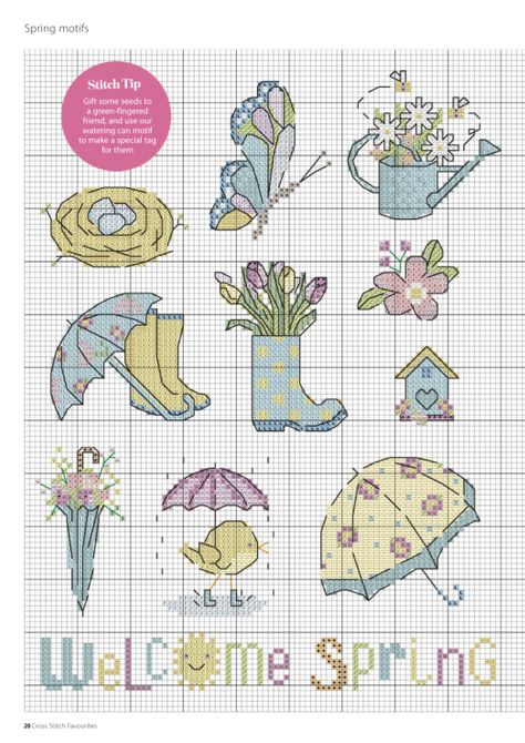 Spring Cross Stitch Patterns Free, Spring Cross Stitch Patterns, Cross Stitch Spring, Spring Cross Stitch, Diy Spring Crafts, Cross Stitch Border Pattern, Small Cross Stitch, Cross Stitch Finishing, Mini Cross Stitch