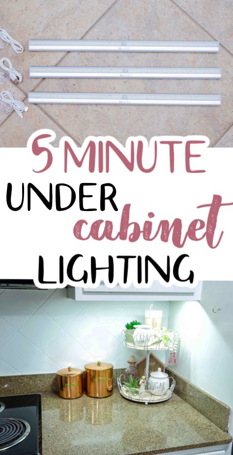 Cheap Under Cabinet Lighting, Decorating A House On A Budget, Easy Under Cabinet Lighting, Update Kitchen Lighting, Diy Kitchen Ideas On A Budget, Diy House Projects Cheap, Easy Backsplash Ideas On A Budget, Cheap Home Updates, Simple House Upgrades Easy Diy