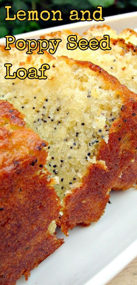 Loaf Tin Recipes, Poppy Seed Loaf, Lemon Poppy Seed Loaf, Seed Loaf, Seeded Bread Recipes, Peach Pound Cakes, Poppy Seed Bread, Lemon Poppyseed Bread, Almond Pound Cakes