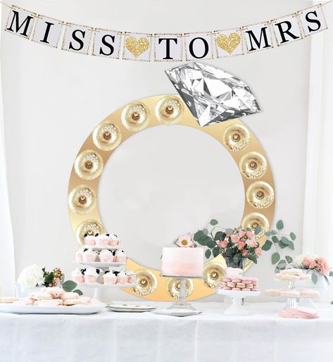 Donuts And Diamonds Bridal Shower Ideas, Night Engagement Party, Bridal Shower Miss To Mrs, Hens Ideas, Engagement Theme, Engagement Party Themes, Engagement Themes, Bridesmaid Stuff, Night Engagement