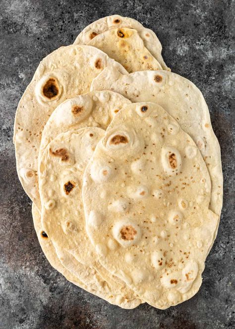 Armenian Flatbread or Lavash, is perfect as a wrap for lunch or alongside a hearty stew for dinner. Make it at home with this easy recipe! Lavash Bread Ideas, Lavash Bread Recipe, Manakeesh Recipe, Lavash Recipes, Beef Tagine, Lavash Bread, Hearty Stew, Bread Ideas, Armenian Recipes