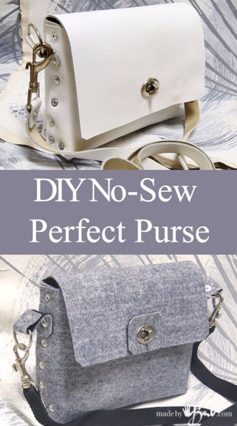 DIY Purses and Handbags - No-Sew Perfect Little Purse - Homemade Projects to Decorate and Make Purses - Add Paint, Glitter, Buttons and Bling To Your Hand Bags and Purse With These Easy Step by Step Tutorials - Boho, Modern, and Cool Fashion Ideas for Women and Teens http://diyjoy.com/diy-purses Diy Bags No Sew, Pochette Diy, Clutch Tutorial, Sewing Christmas Gifts, Diy Clothes Refashion, Sac Diy, Diy Wallet, Unique Handbags, Diy Bags Purses