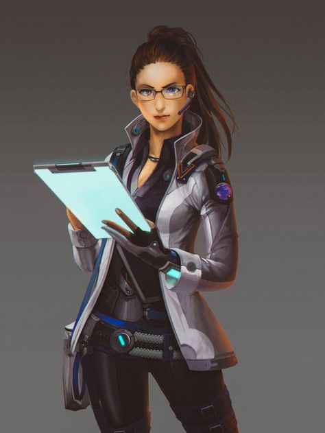 Sci-Fi Fantasy character concepts - Album on Imgur Sci Fi Outfits, Rpg Npc, Sci Fi Character Art, Arte Punk, Cyberpunk Girl, Female Character Concept, Model Sheet, Cyberpunk Character, Science Fiction Art