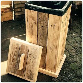 #pallet #garbage Pallet Kitchen, Wooden Pallet Furniture, Recycled Pallet, Pallet Decor, Wooden Pallet Projects, Recycled Pallets, Pallet Outdoor, Diy Holz, Wood Pallet Projects