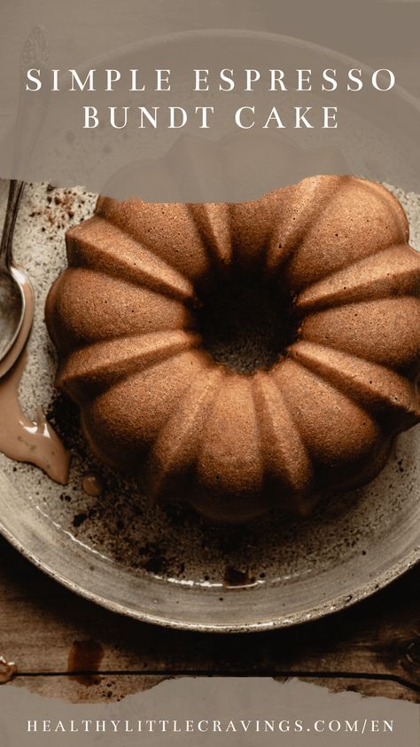 A delicious soft moist espresso infused bundt cake. To enjoy with a cup of milk! Bunt Coffee Cake, Coffee Bundt Cake Recipes, Bundt Coffee Cake Recipes, Bundtlette Recipes, Small Bundt Cake Recipes, Healthy Bundt Cake, Fall Bundt Cakes, Bundt Cake Recipes Easy, Fall Bundt Cake Recipes