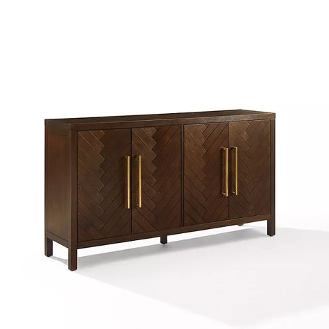 Crosley Furniture Darcy Sideboard Buffet, Dark Brown - Sam's Club Round Wood Dining Table, Sideboard Grey, Wide Sideboard, Wooden Console Table, Wooden Console, Solid Wood Sideboard, Traditional Dining Room, Large Cabinet, Multipurpose Room