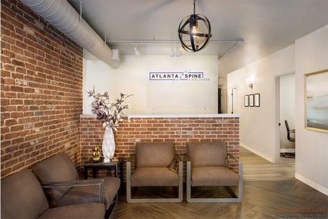 Chiropractor Office Design, Gothic Home Interior, Chiropractic Office Design, Doctor Office Design, Waiting Room Design, Small Office Design Interior, Medical Office Decor, Office Waiting Rooms, Medical Office Design