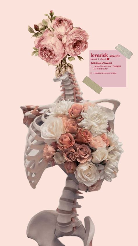 Pink Anatomy Aesthetic, Spinal Energetics, Pink Medical Aesthetic, Psychology Wallpaper, Floral Anatomy, Wallpaper Rosa, Iphone Wallpaper Images, Magic Aesthetic, Skeleton Art