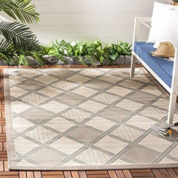 Safavieh Courtyard Collection CY7570-79A18 Beige and Dark Beige Indoor/ Outdoor Area Rug (6'7" x 9'6") Trendy Rug, Patio Backyard, Stylish Rugs, Grey Beige, Dark Beige, Outdoor Area Rug, Indoor Outdoor Area Rugs, Outdoor Areas, Beige Rug