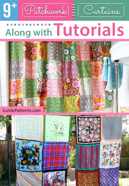 9+ Patchwork Curtains Along with Tutorials | Guide Patterns How To Make Boho Curtains, Patchwork Curtains Diy Shabby Chic, Quilt Curtains Ideas, Boho Patchwork Curtains, Patchwork Curtains Fabric Scraps, Diy Patchwork Curtains, Patchwork Curtains Diy, Shabby Curtains, Scrap Fabric Curtains