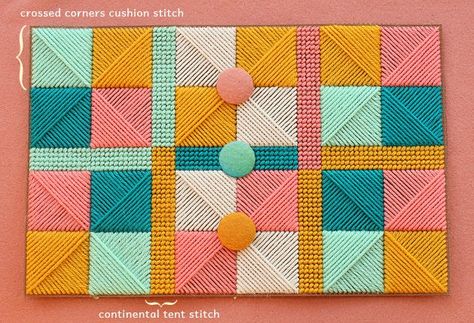 Canvas Bag Diy, Needlepoint Stitch, How To Make Purses, Embroidery Bags, Needlepoint Designs, Vintage Needlepoint, Crochet Stitches For Beginners, Plastic Canvas Crafts, Canvas Crafts