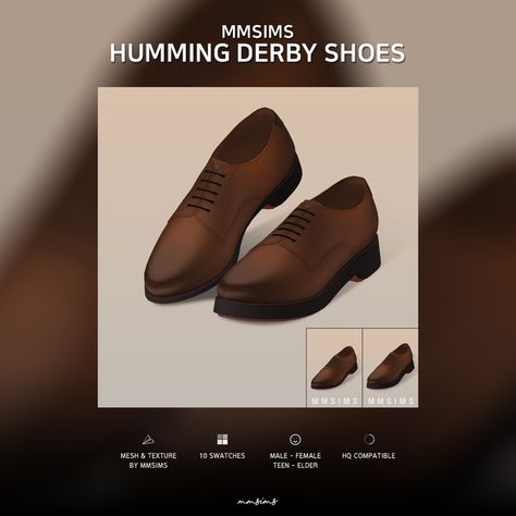 MMSIMS Humming Derby Shoes | MMSIMS on Patreon Sims 4 50s Cc Male, Sims 4 Male Shoes, Boys Formal Shoes, Sims 4 Male, Mods Sims 4, Los Sims 4 Mods, Sims 4 Male Clothes, Die Sims 4, Cc Shoes