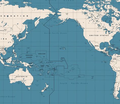 Pacific Ocean Map, Pacific Map, Paper Mountains, Sunrise Tattoo, World Map With Countries, Globe Tattoos, Nautical Tattoo, Hawaiian Culture, Federated States Of Micronesia