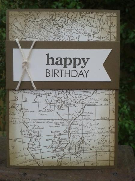 Globe Projects, Diy Map, Masculine Birthday Cards, Bday Cards, Boy Cards, Map Globe, 15 Diy, Birthday Cards For Men, Birthday Cards Diy