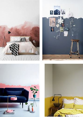 Cool Wall Painting Ideas, Half Painted Walls, Interior Design Per La Casa, Bedroom Wall Paint, Design Del Prodotto, Cheap Home Decor, Room Colors, Cool Walls, 인테리어 디자인