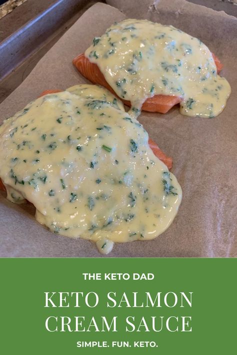 Salmon Cream Sauce, Salmon With Cream Sauce, Keto Salmon, Sauce For Salmon, Keto Sauces, Medicine Tips, Keto Cream, Keto Diet Breakfast, Low Carb Sauces