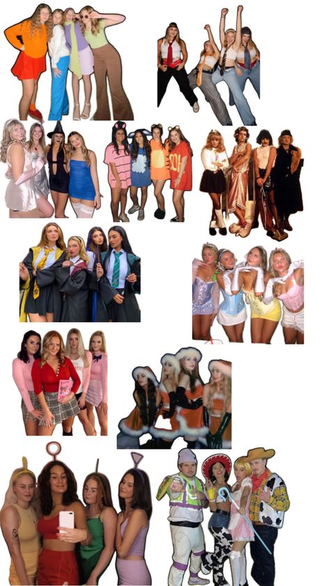 5 People Halloween Costumes Group, Halloween Costumes For 4 People Group, Group 4 Halloween Costumes, Costume For 4 People Group, Iconic Group Costumes, 4 People Halloween Costumes Group, Halloween Trios, Group Costumes For 4, Halloween Costumes Group Of 4