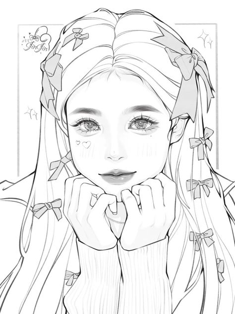 K Pop Coloring Pages, Korean Coloring Pages, Lilo Pelekai, Realistic Face Drawing, Popular Cartoon Characters, Manga Coloring Book, Drawing Hair Tutorial, Anime Lineart, Pencil Sketch Images