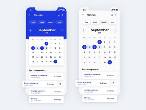 Calender Ui, Calendar Design Ideas, Login Ui, Calendar Week, Ui Ux 디자인, App Ideas, Mobile App Design Inspiration, Flat Ui, Calendar App