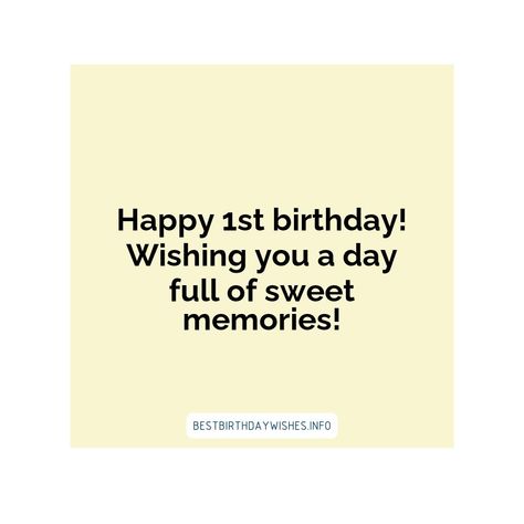 A 1st birthday is a special milestone for parents and children alike, so why not make it extra special by sharing a few of these sweet and loving quot... | # #BirthdayWishes Check more at https://www.ehindijokes.com/sweet-quotes-happy-1st-birthday-wishes/ Birthday Special Wishes, Happy 1st Birthday Wishes, 1st Birthday Wishes, Romantic Birthday Wishes, Fiance Birthday, Romantic Birthday, Happy 1st Birthday, Birthday Special, Quotes Happy