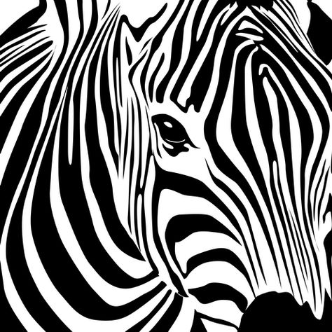 Great use of line! What animals could you use for a close-up portrait and show off their markings? Crochet Zebra Pattern, Zebra Wall Art, Zebra Canvas, Zebra Wall, Zebra Art, Zebras Animal, Hur Man Målar, White Colors, Hanging Hooks