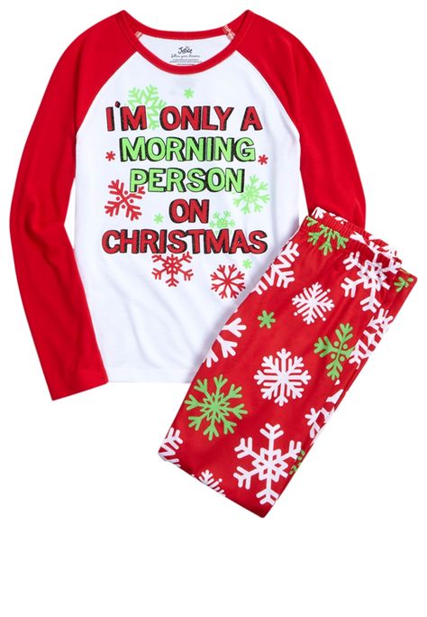 Christmas Pajama Set (original price, $22.00) available at #Justice Justice Pajamas, Girls Christmas Pajamas, Justice Clothing, Cute Pjs, Shop Justice, Christmas Pajama Set, Christmas Pjs, Girls Sleepwear, Sleep Tight