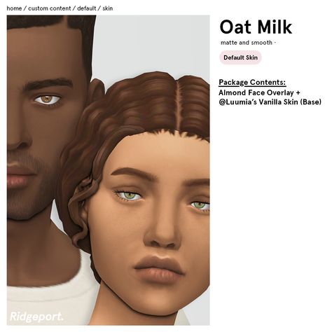 Oat Milk Default Skin • | ridgeport on Patreon Face Overlay, Cc Skin, Sims 4 Stories, Sims Stories, The Sims 4 Skin, Sims 4 Mm Cc, Sims 4 Cc Skin, Sims 4 Body Mods, Tumblr Sims 4