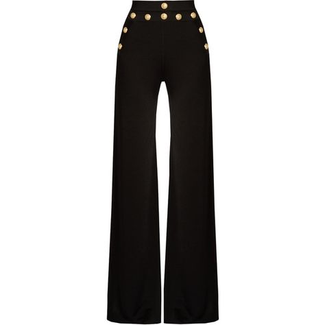 Balmain Wide-leg knitted trousers ($1,167) ❤ liked on Polyvore featuring pants, trousers, black, high-waisted wide leg pants, elastic waist pants, high waisted wide leg pants, high waisted trousers and high rise pants Balmain Pants, Trousers High Waisted, High Rise Trousers, Knitted Trousers, High Waisted Wide Leg Pants, Pants High Waisted, Elastic Waistband Pants, Winter Chic, Black Trousers