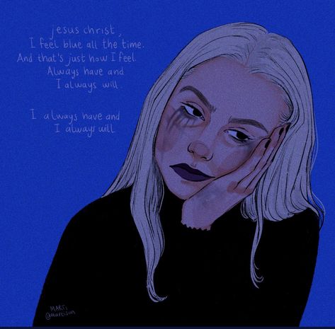 Phoebe Bridgers Fanart, Boygenius Art, Phoebe Bridgers Drawing, Blue Phoebe Bridgers Poster, Phoebe Bridgers Illustration, Phoebe Bridgers Artwork, Phoebe Bridgers Art, Phoebe Bridgers Aesthetic, Punisher Artwork Phoebe Bridgers