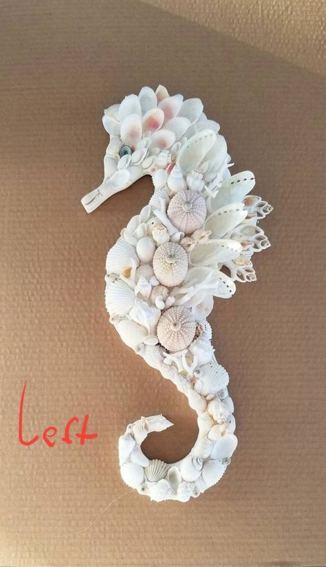 Seashell Aesthetic, Seashell Seahorse, Seahorse Crafts, Sea Shell Art, Embroidery Animals, Aesthetic Sea, Seahorse Art, Seashell Projects, Shell Craft