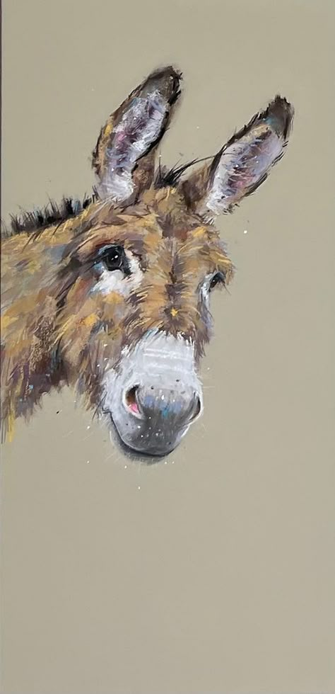 Donkeys | mysite How To Draw A Donkey Face, Cute Donkey Drawing Art, Nicky Litchfield, Donkey Painting, Farm Watercolor, Donkey Drawing, Donkey Art, Farm Animal Paintings, Animal Paintings Acrylic