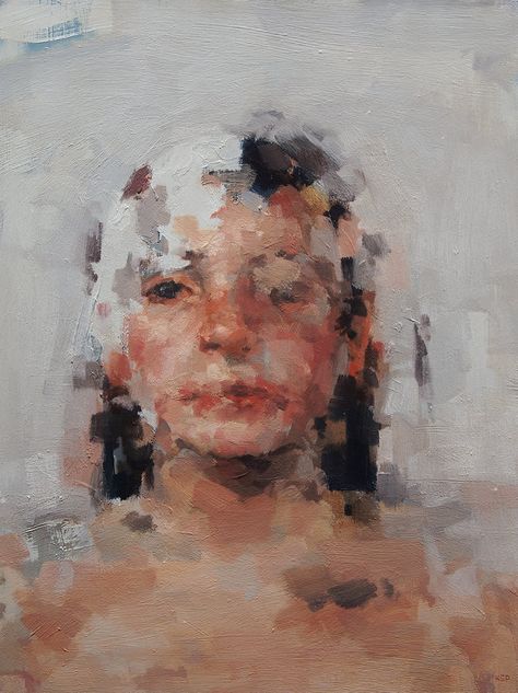 2013 — Kai Samuels-Davis Blurred Portrait, Painting Of A Face, Figurative Kunst, Art Alevel, Bel Art, Art Et Illustration, A Level Art, Abstract Portrait, Art And Illustration