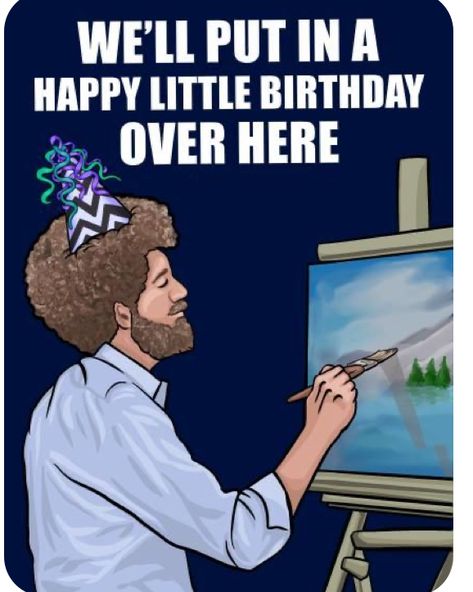 Happy Bday Message, Bob Ross Birthday, Poodle Card, Birthday Verses For Cards, Funny Happy Birthday Song, Birthday Jokes, Funny Happy Birthday Wishes, Birthday Card Sayings, Happy Birthday Art