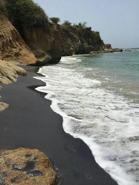 Black Sand Beach ( Playa Negra ) Vieques, Puerto Rico Beaches Puerto Rico, Vacation Black Women, Vieques Puerto Rico, Puerto Rico Beaches, Puerto Rico Trip, Black Sand Beaches, Puerto Rico Vacation, Adventurous Things To Do, Puerto Rican Pride