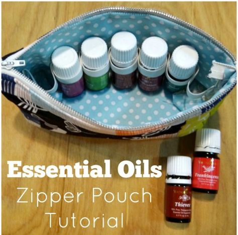 Essential Oil Bag, Zipper Pouch Tutorial, Oil Bag, Essential Oil Storage, Essential Oils Gifts, Pouch Tutorial, Aromatherapy Gifts, Beginner Sewing, Oil Storage