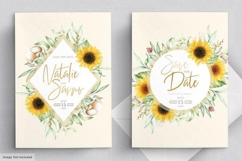 Free Vector | Seamless black and white sunflower botanical illustration. Sunflower Wedding Invitation Template, Vintage Wedding Invitation Cards, Drawing Wedding Invitation, Cherry Blossom Wedding Invitations, Flower Invitation Card, Sunflower Invitations, Floral Wedding Invitation Card, Sunflower Wedding Invitations, Hand Drawn Wedding