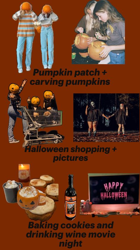 Autumn aesthetic Best Friend Date Ideas, Friend Date Ideas, Autumn And Halloween, Shopping Pictures, Date Ideas, Girl Falling, Wine Drinks, Halloween Witch, Movie Night