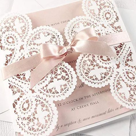 Ivory Wedding Invitations, Pink Engagement, Lace Invitations, 2013 Wedding, Laser Cut Invitation, White Wedding Invitations, Lace Wedding Invitations, Invitations Diy, Paper Lace