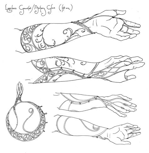 Legolas Concept Art, Armor Gauntlet Tattoo, Elvish Tattoo Ideas, Elvish Tattoo Design, Elf Tattoo Ideas, Fantasy Arm Sleeve Tattoo, Elven Tattoo Ideas, Legolas Tattoo Ideas, Oc Tattoo Ideas