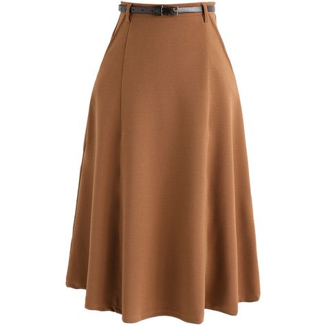 Chicwish Simple and Grace Texture A-Line Skirt in Camel ($37) ❤ liked on Polyvore featuring skirts, brown, textured skirt, chicwish skirt, a-line skirt, camel skirt and brown skirt Chicwish Skirt, Camel Skirts, Skirts Brown, Hijab Dress Party, Textured Skirt, Brown Skirt, Modest Skirts, Fashion Buyer, Brown Skirts