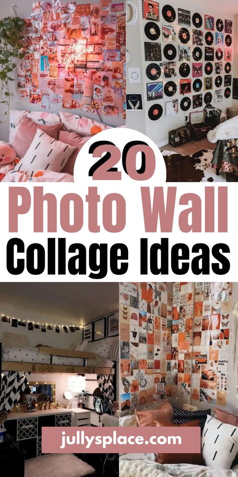 Photo Wall Collage Ideas Art Work Collage Wall, Photo Wall Collage Without Frames, Photo Collage Closet Door, Full Wall Picture Collage, Picture Collage Canvas, Wall Collage Kit Ideas, Diy Wall Photo Collage, Magazine Collage Wall, Pic Collage On Wall